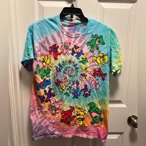 Liquid Blue | Vintage Y2K Grateful Dead 1995 Spiral‎ Tie Dye Dancing Bears Sz M